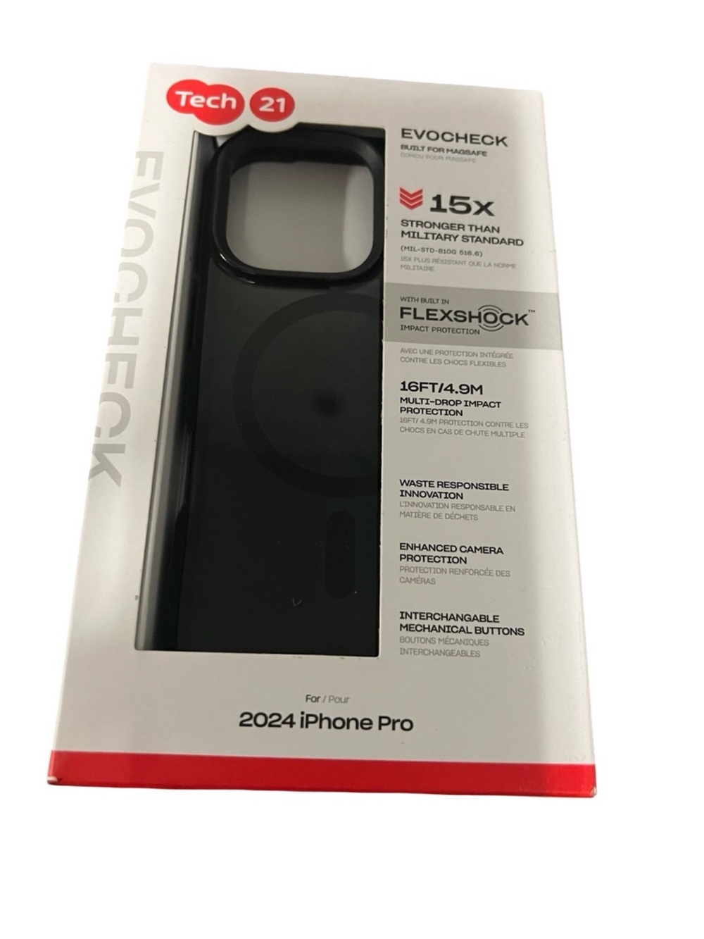 Tech21 EvoCheck Black Case for 2024 iPhone Pro FINAL PRICE DROP